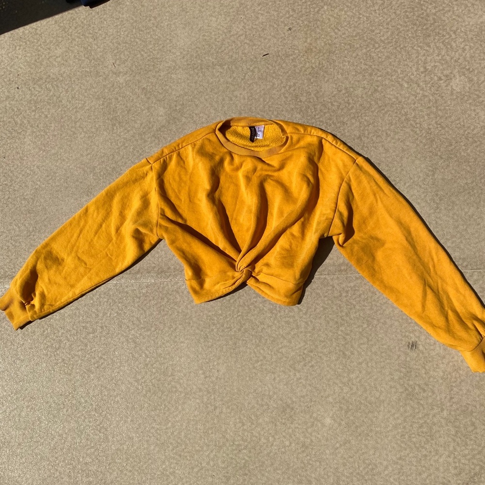 H&M crop knot sweater